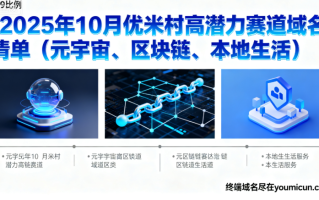 2025年10月优米村高潜力赛道域名清单（元宇宙、区块链、本地生活）