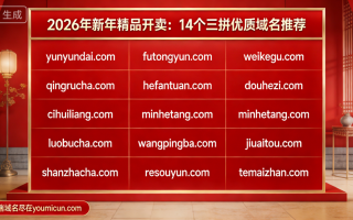 2026年新年精品开卖：14个三拼优质域名推荐