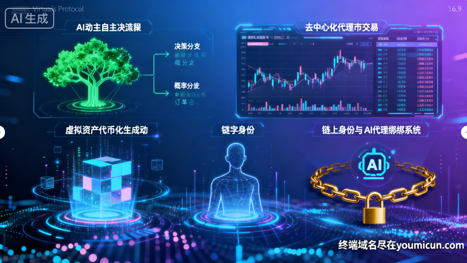 区块链最前沿技术:Virtuals Protocol——AI代理经济的链上革命-第1张图片-优米村(YOUMICUN.COM) 区块链最前沿技术:Virtuals Protocol——AI代理经济的链上革命-第1张图片-优米村(YOUMICUN.COM)
