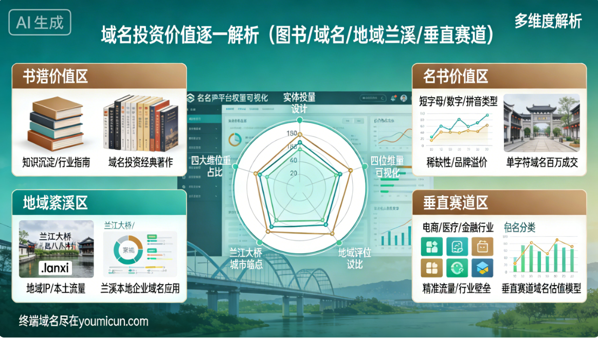 域名投资价值逐一解析（图书 / 域名 / 地域兰溪 / 垂直赛道）-第1张图片-优米村(YOUMICUN.COM)